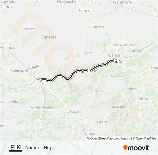 IC Train Line Map
