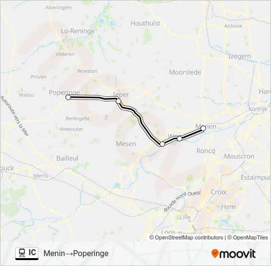 IC Train Line Map