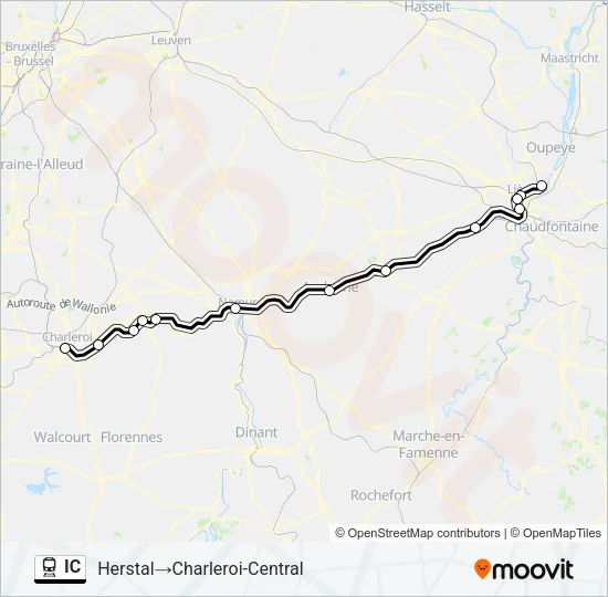 IC Trein Line Map