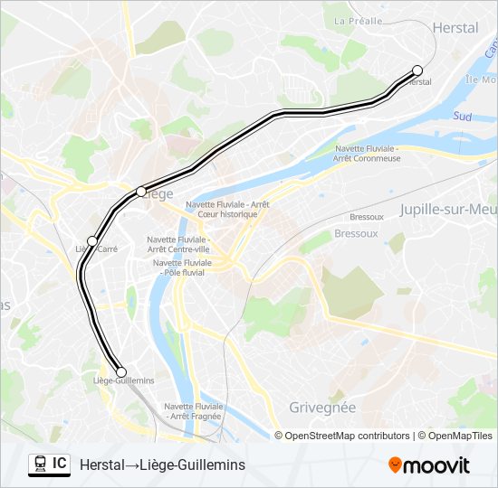 IC train Line Map