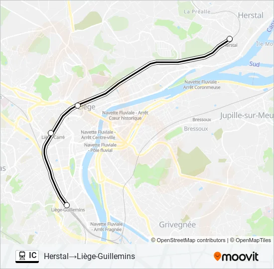 IC Train Line Map