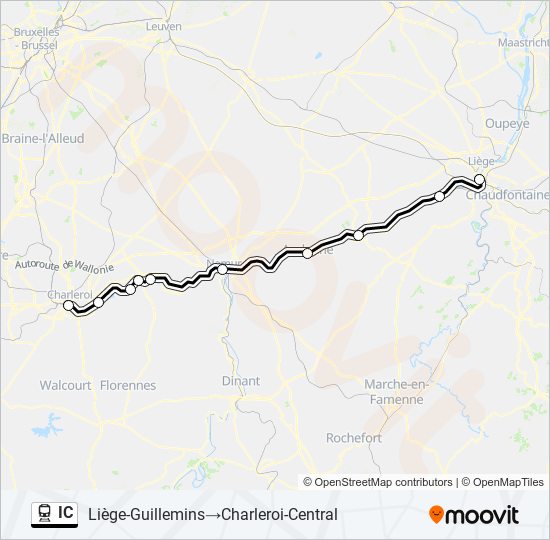 IC train Line Map