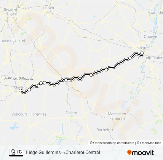 IC Train Line Map
