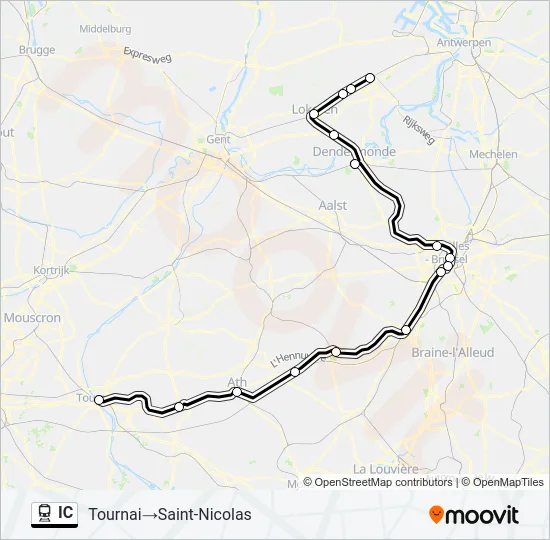 IC Train Line Map