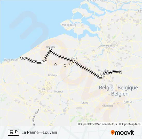 P Train Line Map