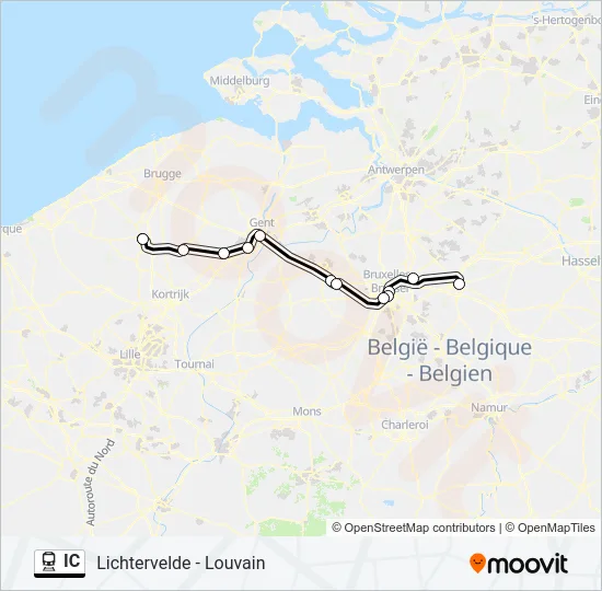 IC Train Line Map