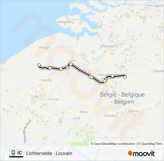IC Train Line Map