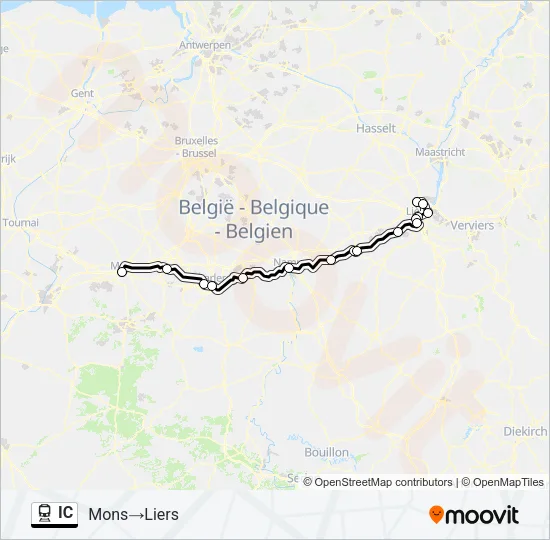 IC Train Line Map