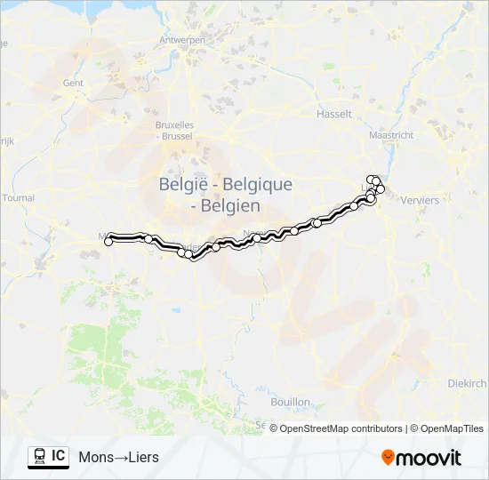 IC Trein Line Map