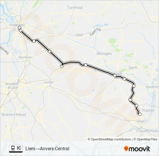 IC Train Line Map