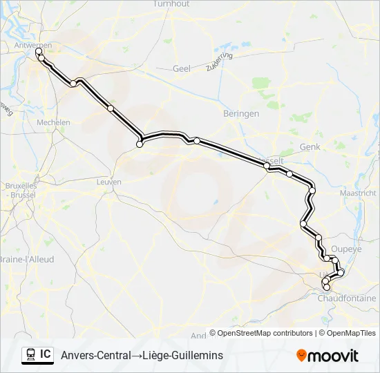 IC Train Line Map