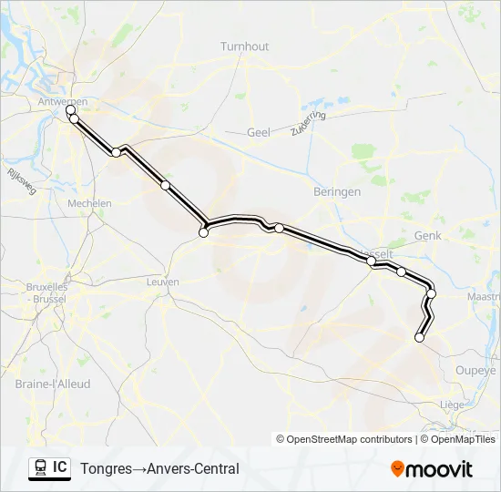 IC Train Line Map