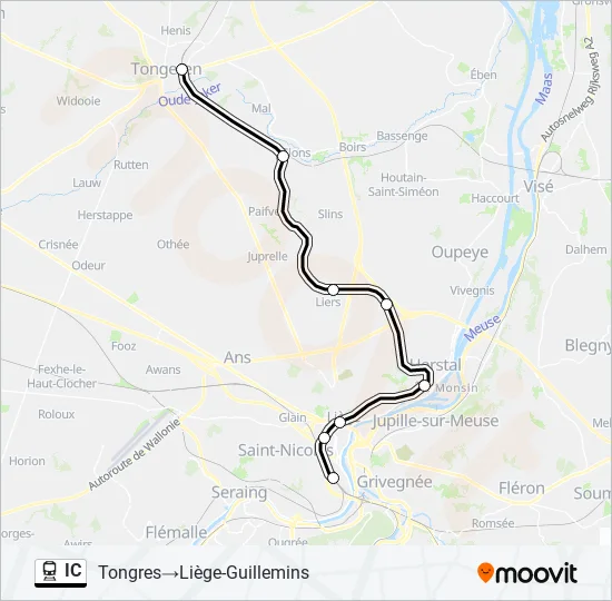 IC Train Line Map