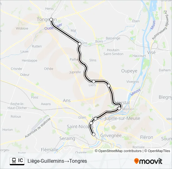 IC Train Line Map