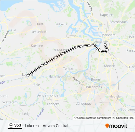 S53 Train Line Map