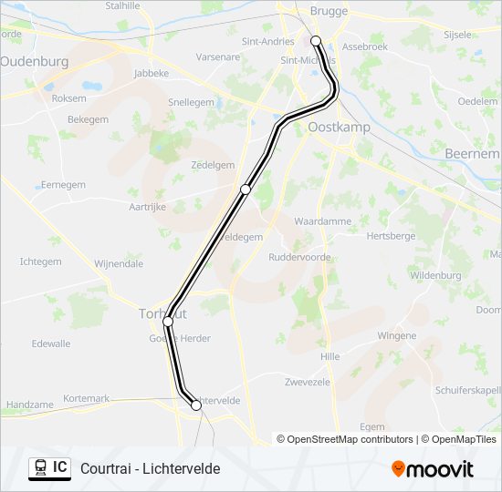 IC train Line Map