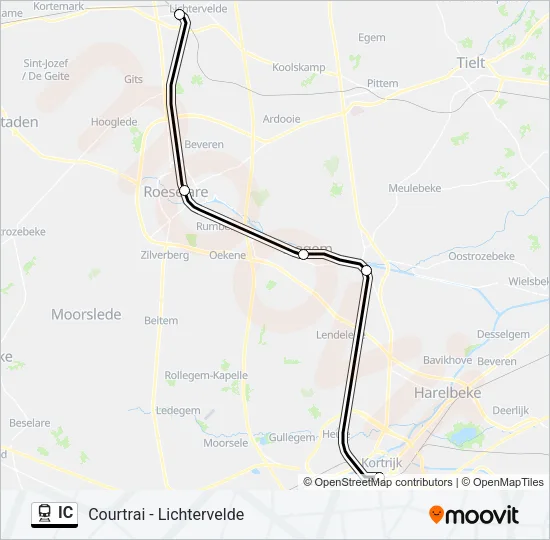 IC Train Line Map