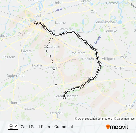 P Train Line Map