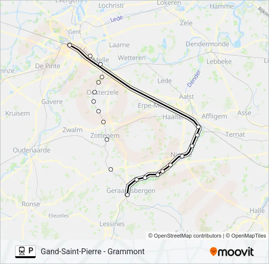 P Train Line Map