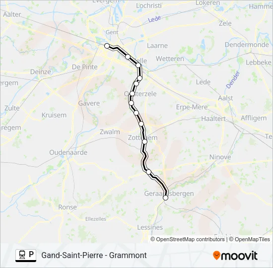 P Train Line Map