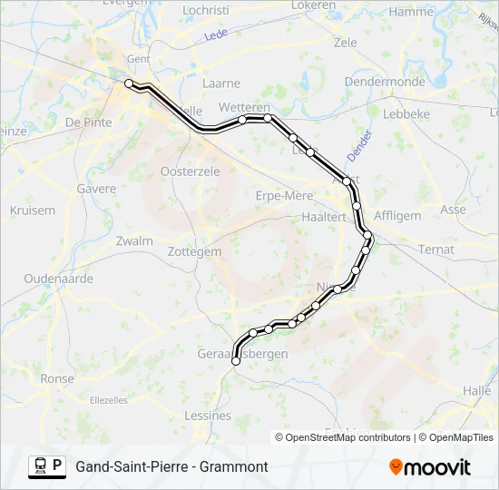 P Train Line Map