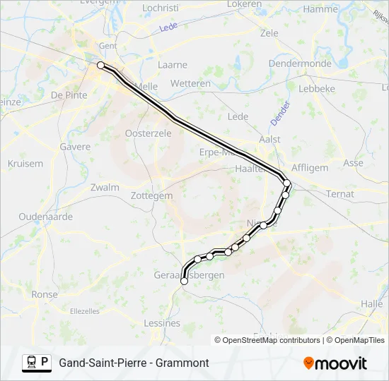 P Train Line Map