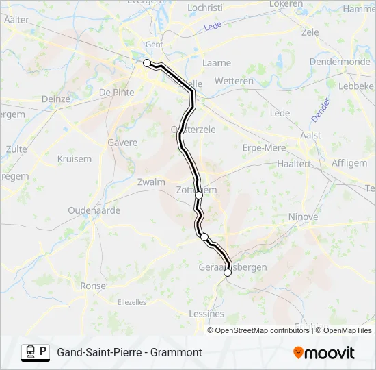 P Train Line Map