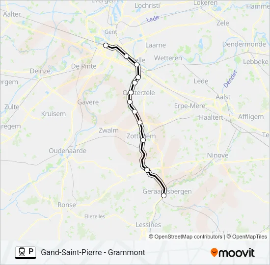 P Train Line Map