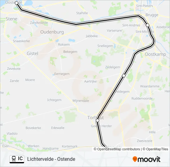 IC Train Line Map