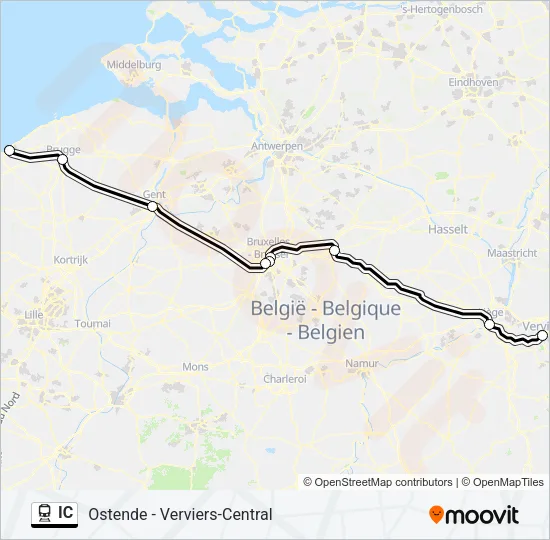 IC Train Line Map