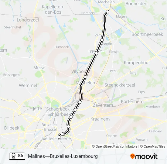 S5 Train Line Map