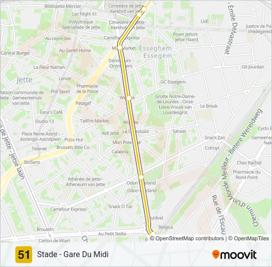 51 Light Rail Line Map