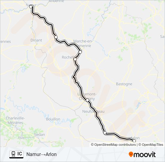 IC train Line Map