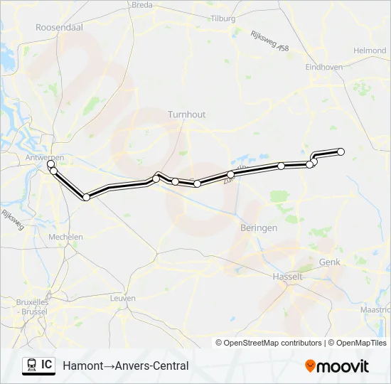 IC Train Line Map
