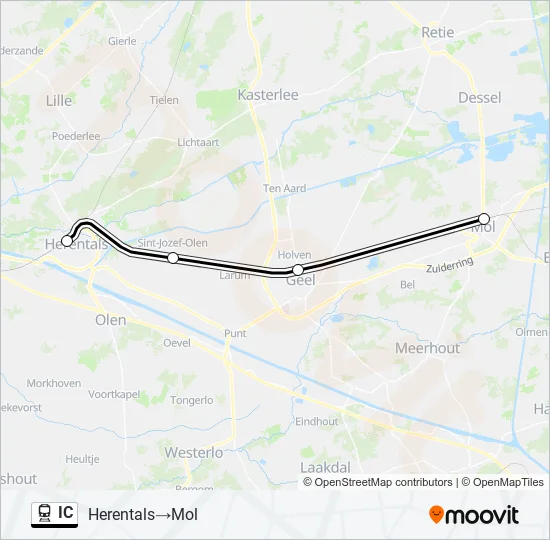 IC Train Line Map
