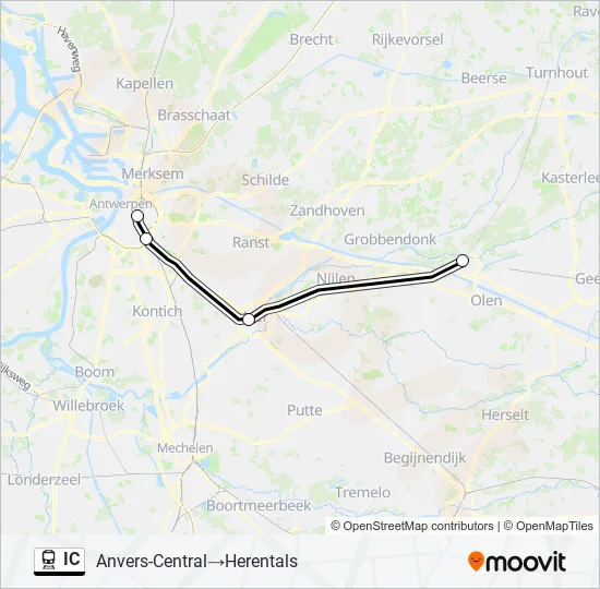 IC Train Line Map