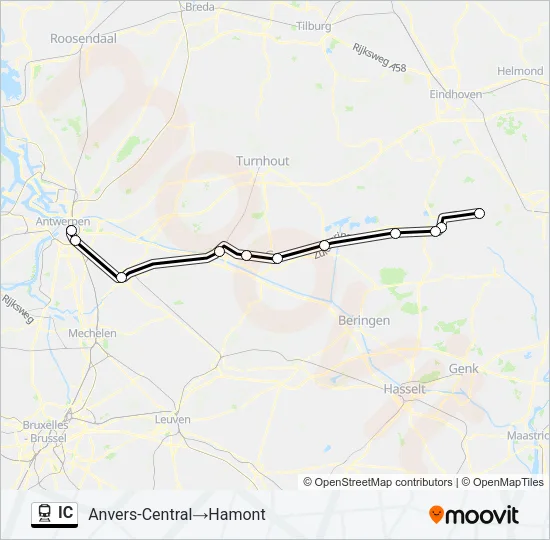 IC Train Line Map
