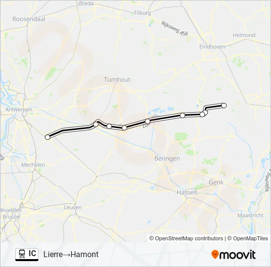 IC Train Line Map