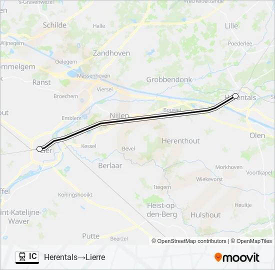 IC Train Line Map