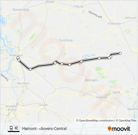 IC Train Line Map