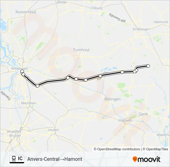IC Trein Line Map