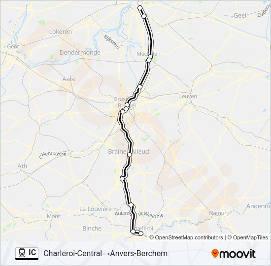 IC Train Line Map