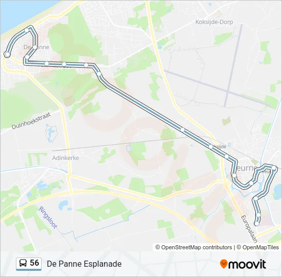 56 Bus Line Map