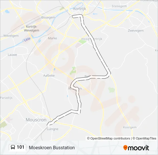 101 Bus Line Map