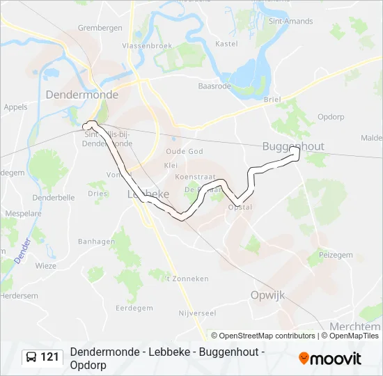 121 Bus Line Map