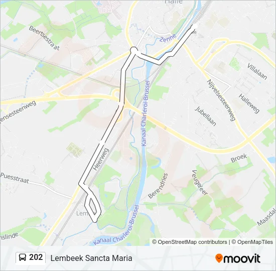 202 Bus Line Map