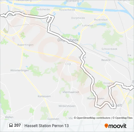 207 Bus Line Map
