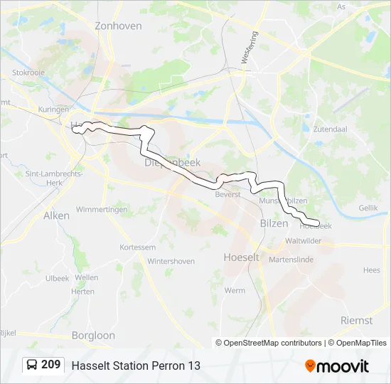 209 Bus Line Map