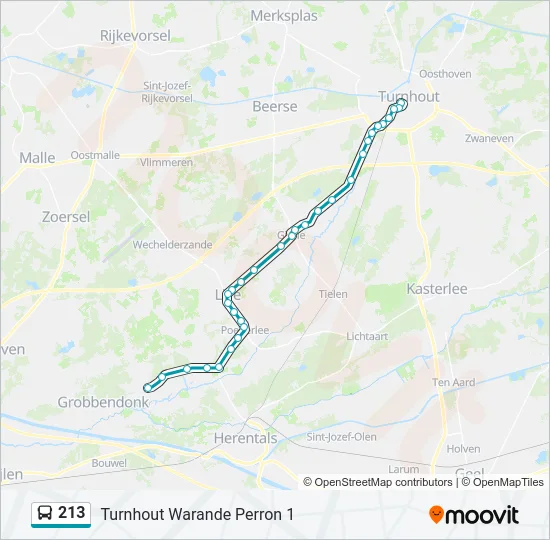 213 Bus Line Map