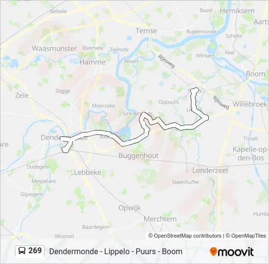 269 Bus Line Map